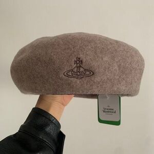 Vivienne Westwood Taupe Wool Beret